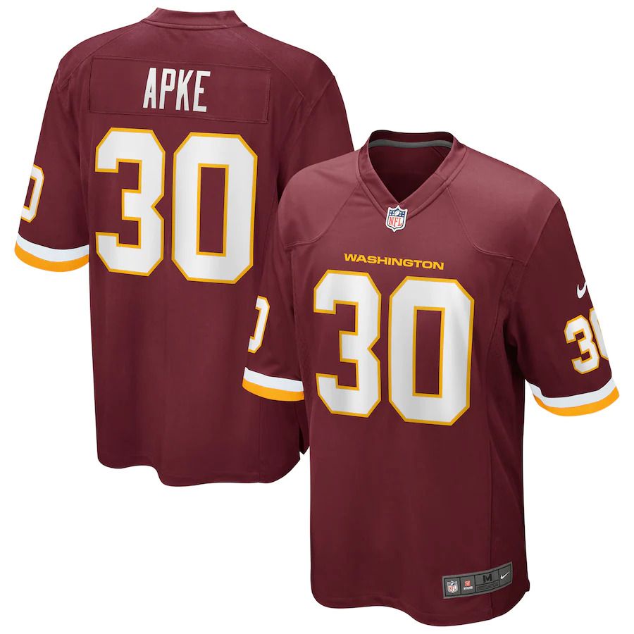 Men Washington Redskins 30 Troy Apke Nike Burgundy Game Player NFL Jersey